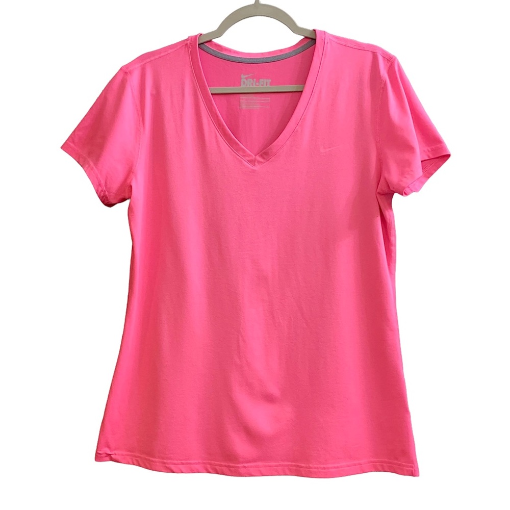 Nike dri fit pink tee shirt Size L